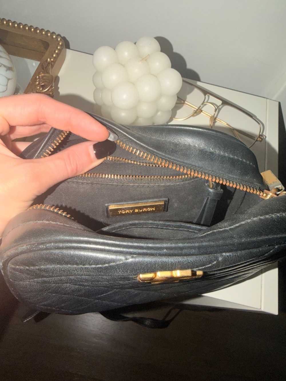 Tory Burch Kira Chevron Small Camera Crossbody Bag - Picture 6 of 6